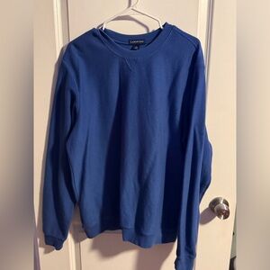 Lands' End Men's Blue Crewneck Sweater